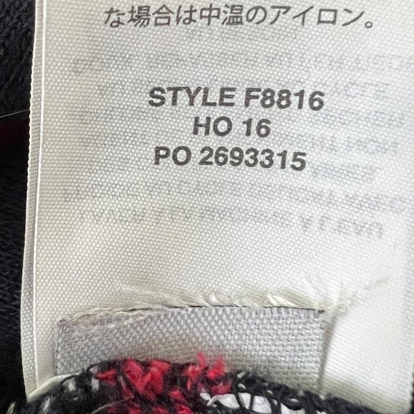 J Crew Womens Red Blue Stripe Cardigan Sweater Metallic Trim Button Up size XS - Picture 11 of 12